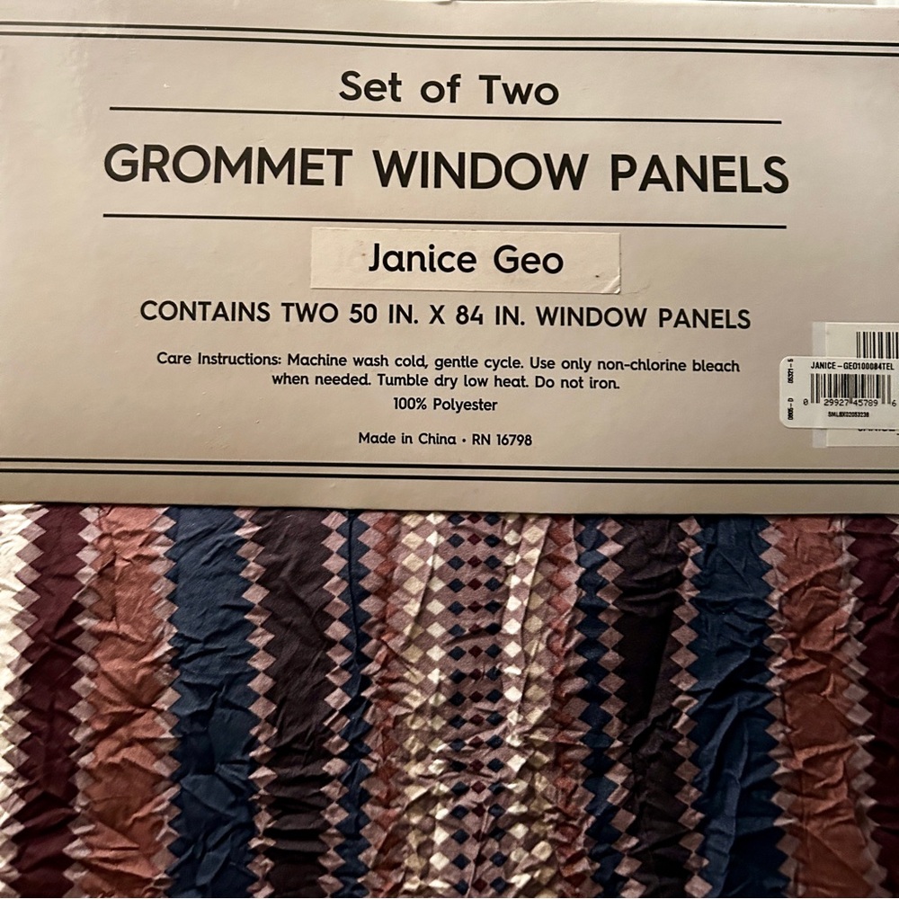 Striped Grommet Curtain Panels - 2 Sets of Two (4 panels) - Picture 2 of 6